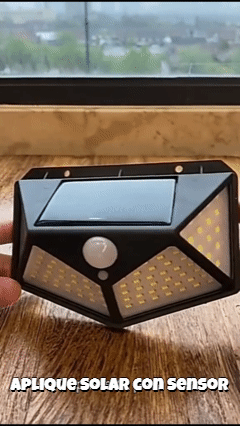 Aplique Solar con Sensor 100 LED – Iluminación Inteligente para tu Hogar